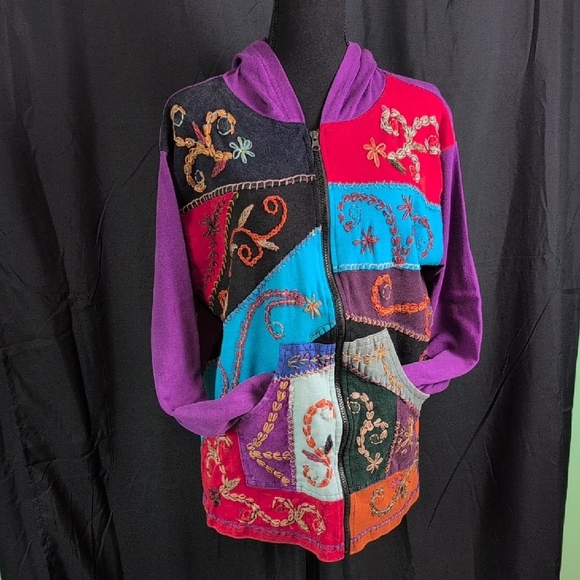 Rising Tide Multicolor Embroidered Jacket - Picture 1 of 5